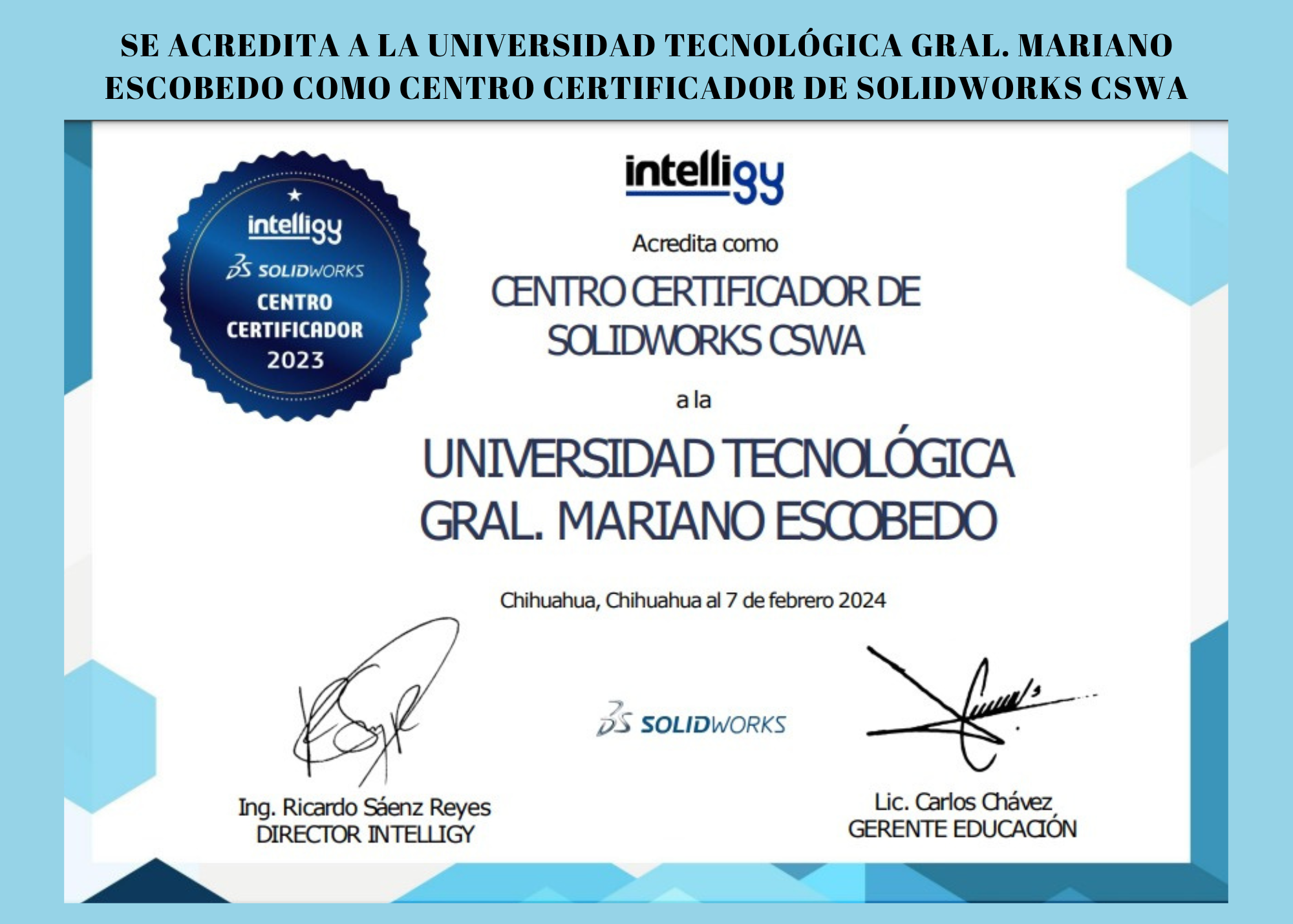 UTE Centro Certificador de SolidWorks CSWA