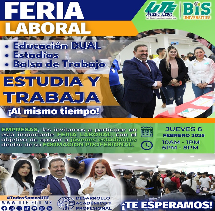 INVITACIÓN FEBRERO 2025 FERIA LABORAL UTE (1)